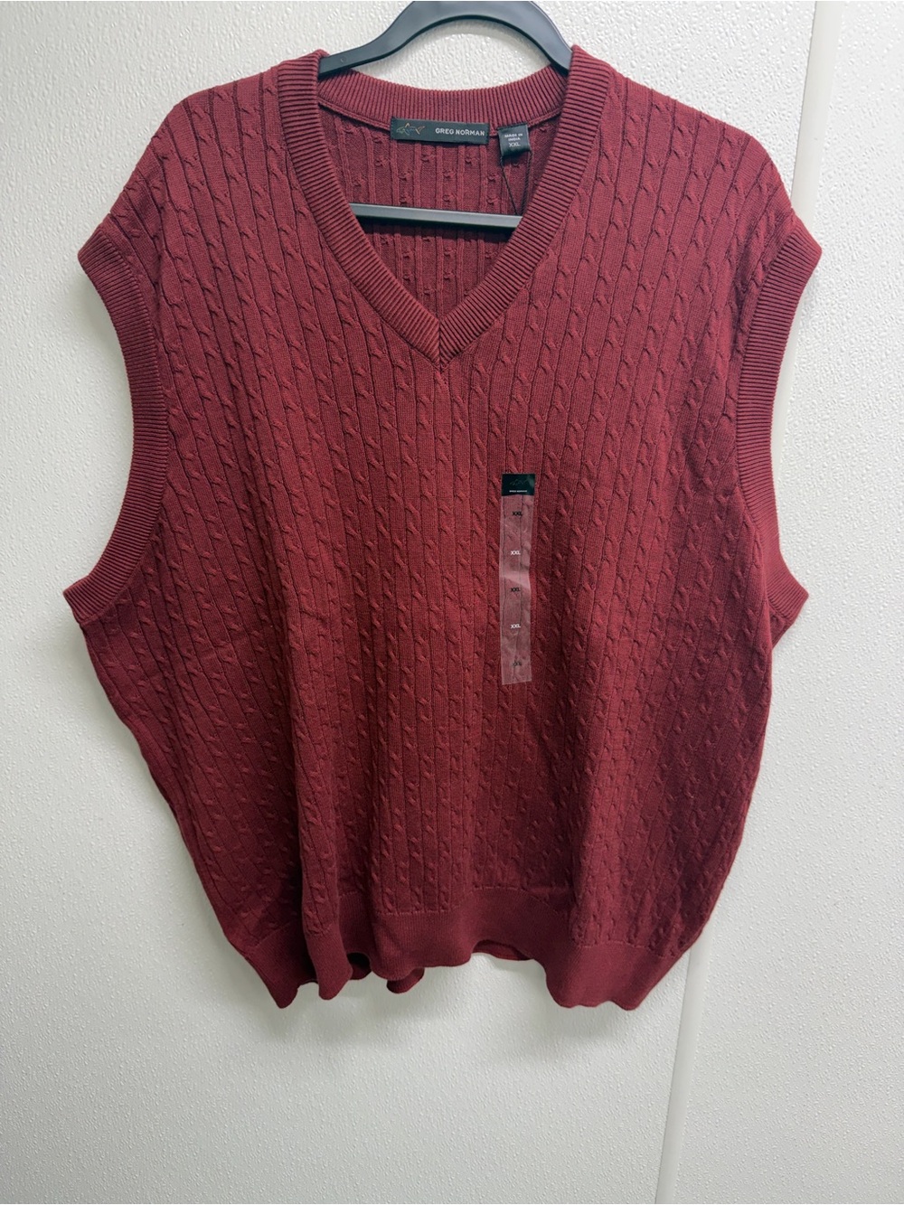 Greg Norman Sleeveless Sweater Vest XXL Burgundy